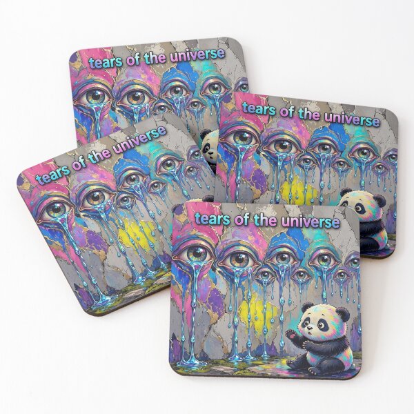 Item preview, Tears of the Universe Trippy Crying Eyes and Cute Panda designed and sold by Breezes-of-Ida.