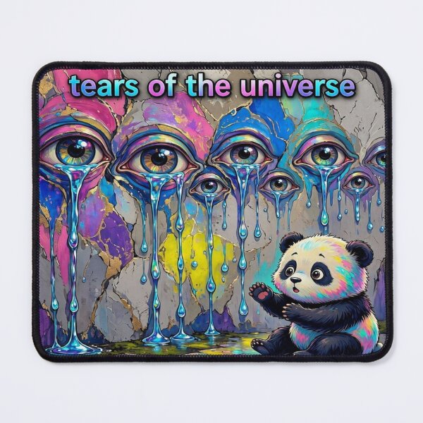 Item preview, Tears of the Universe Trippy Crying Eyes and Cute Panda designed and sold by Breezes-of-Ida.