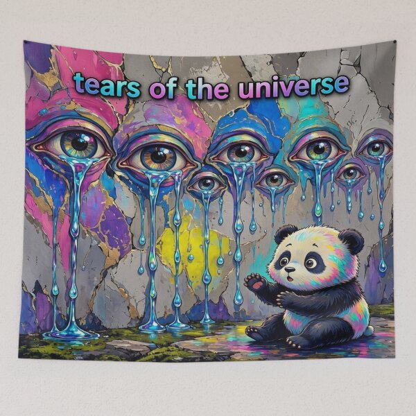 Item preview, Tears of the Universe Trippy Crying Eyes and Cute Panda designed and sold by Breezes-of-Ida.