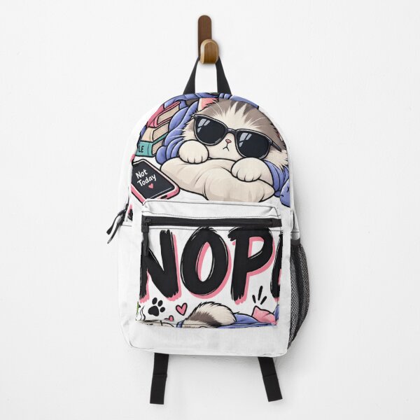 Item preview, Cute Cat NOPE Sticker – Funny Introvert Cat Saying No to People designed and sold by Genzfirevibes.