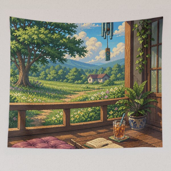 Item preview, Cozy Pixel Art: Golden Terrace designed and sold by bapupa.