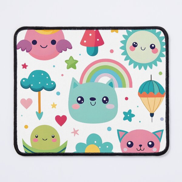 Item preview, Whimsical Pastel Kawaii Clipart and Sticker Set designed and sold by ornoldpaleko.