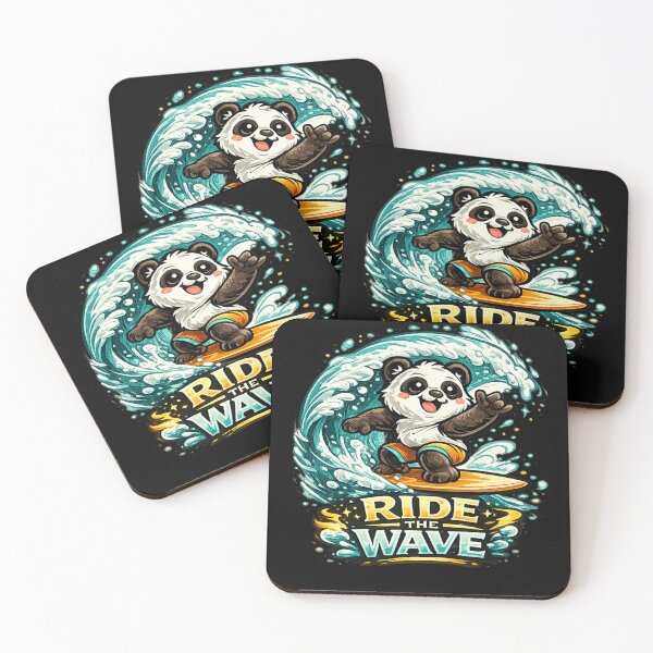 Item preview, Ride the Wave – Cute Panda Surfing Design designed and sold by ArtisticHeart21.