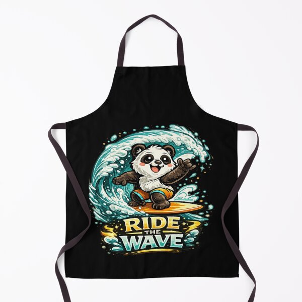 Item preview, Ride the Wave – Cute Panda Surfing Design designed and sold by ArtisticHeart21.