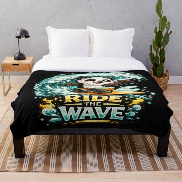 Artikelvorschau, Reite die Welle – Niedliches Panda-Surf-Design entworfen und verkauft von ArtisticHeart21.