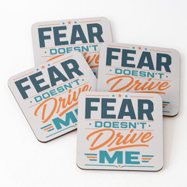 Item preview, Fear Doesn’t Drive Me Bold Motivational Mindset Quote designed and sold by RajDeals.