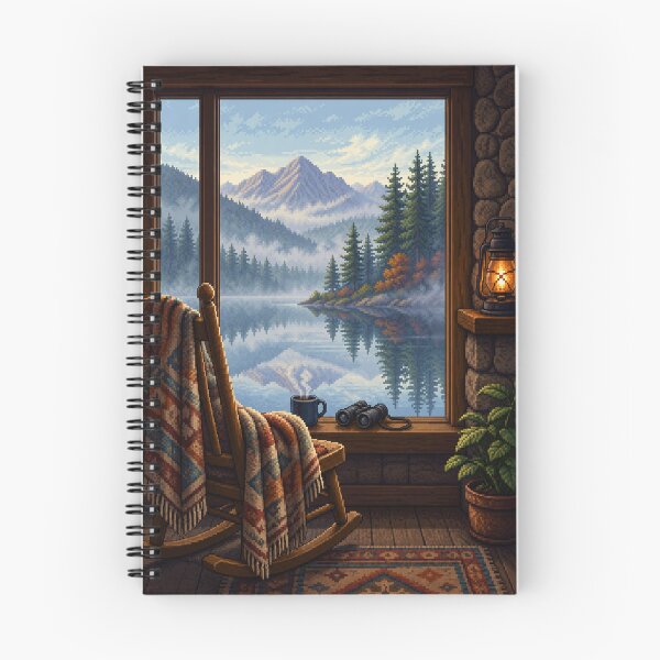Item preview, Cozy Pixel Art: Mist Lake Cabin designed and sold by bapupa.