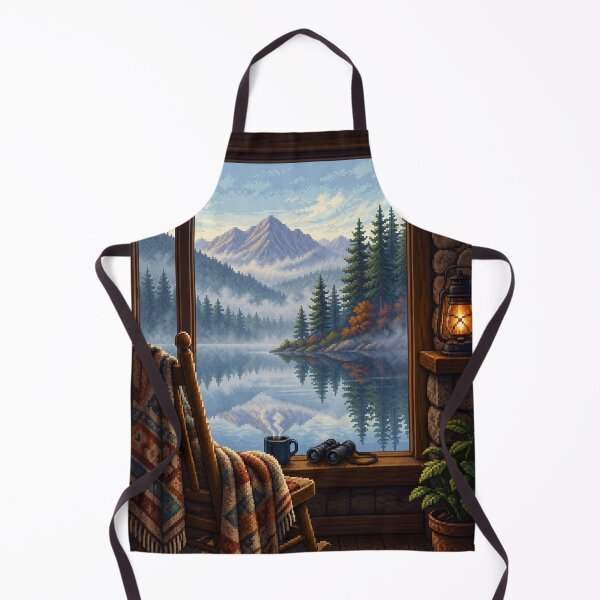 Item preview, Cozy Pixel Art: Mist Lake Cabin designed and sold by bapupa.