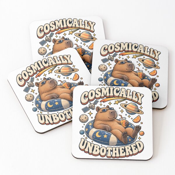 Item preview, Cosmically Unbothered Space Capybara designed and sold by Trendy-Artistry.