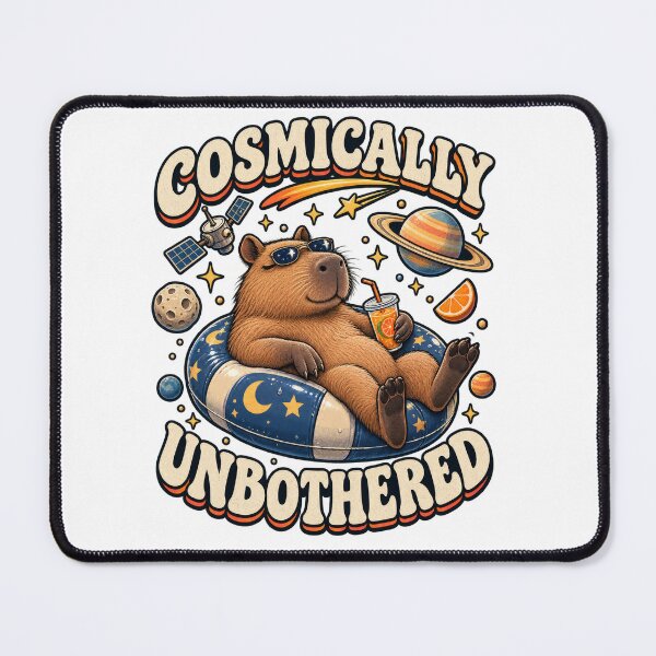 Item preview, Cosmically Unbothered Space Capybara designed and sold by Trendy-Artistry.