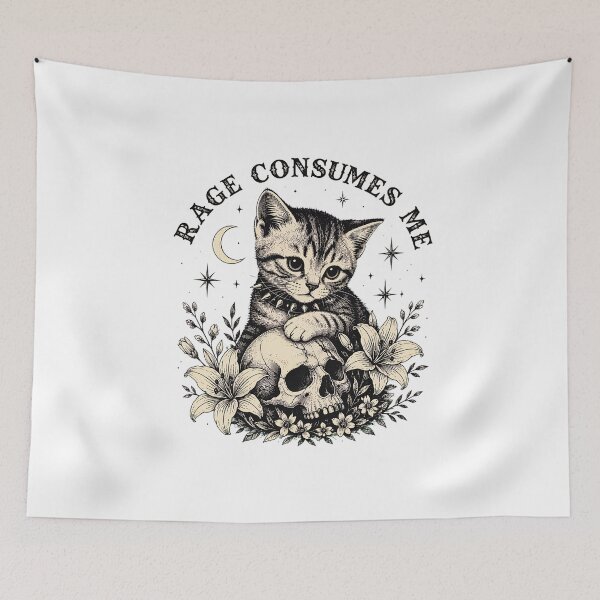 Item preview, Rage Consumes Me Cat Cute designed and sold by Tanjaberto.