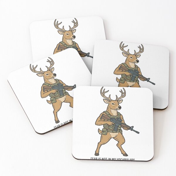 Item preview, Tactical Deer Fear Is Not In My Vocabulary Funny Hunting Buck Gun Humor designed and sold by raedattia.