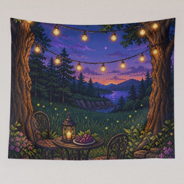 Item preview, Cozy Pixel Art: Twilight Garden designed and sold by bapupa.