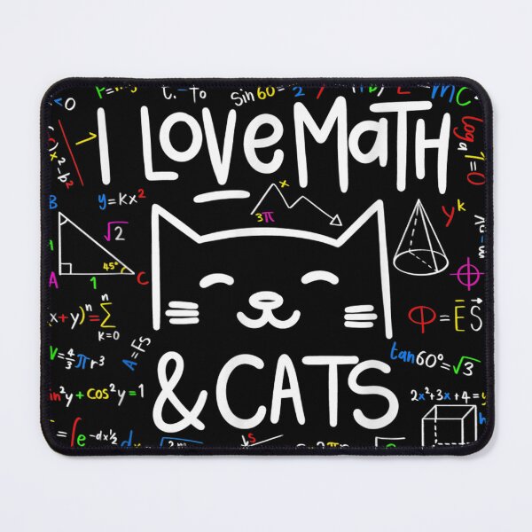 Item preview, I Love Math and Cats designed and sold by daystaffin.