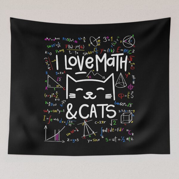 Item preview, I Love Math and Cats designed and sold by daystaffin.