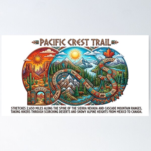 Item preview, PACIFIC CREST TRAIL designed and sold by likbatonboot.