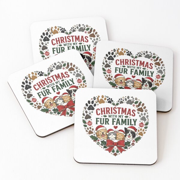 Item preview, Christmas With My Fur Family Paw Print Family Wreath Design designed and sold by KristenosNehk.