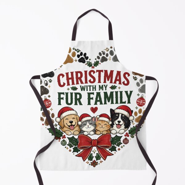 Item preview, Christmas With My Fur Family Paw Print Family Wreath Design designed and sold by KristenosNehk.