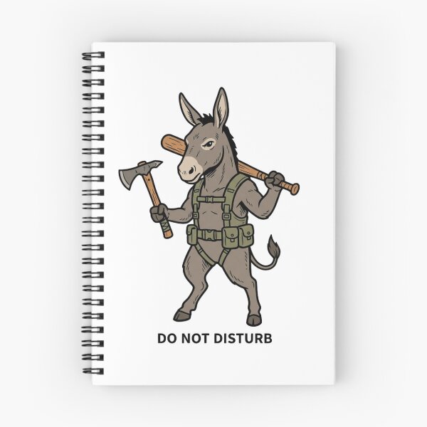Item preview, Tactical Donkey Do Not Disturb Funny Mule Burro Combat Tomahawk Axe Humor designed and sold by raedattia.