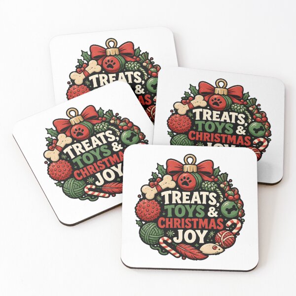 Item preview, Treats Toys and Christmas Joy Dog Cat Toy Ornament Design designed and sold by KristenosNehk.