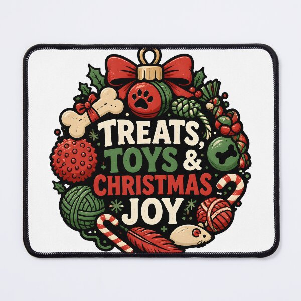 Item preview, Treats Toys and Christmas Joy Dog Cat Toy Ornament Design designed and sold by KristenosNehk.