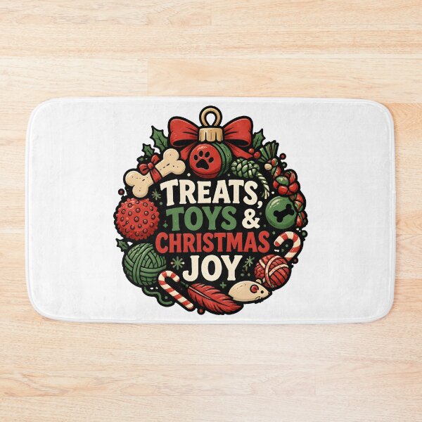 Item preview, Treats Toys and Christmas Joy Dog Cat Toy Ornament Design designed and sold by KristenosNehk.