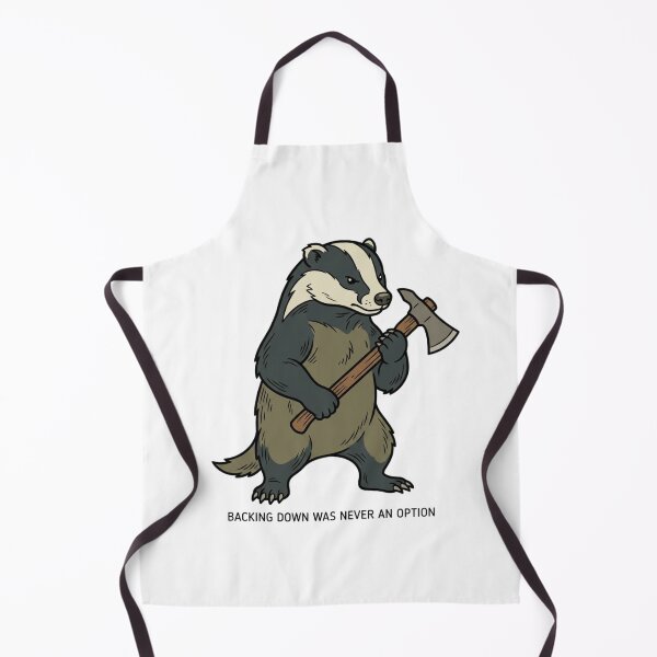 Item preview, Tactical Badger Backing Down Was Never An Option Funny Honey Badger Axe Humor designed and sold by raedattia.
