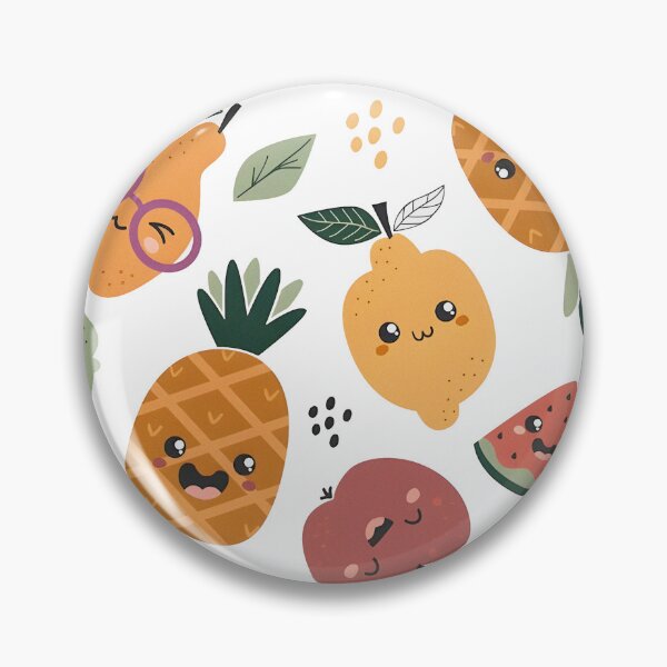 Item preview, Adorable Kawaii Fruit Friends Seamless Pattern designed and sold by ornoldpaleko.