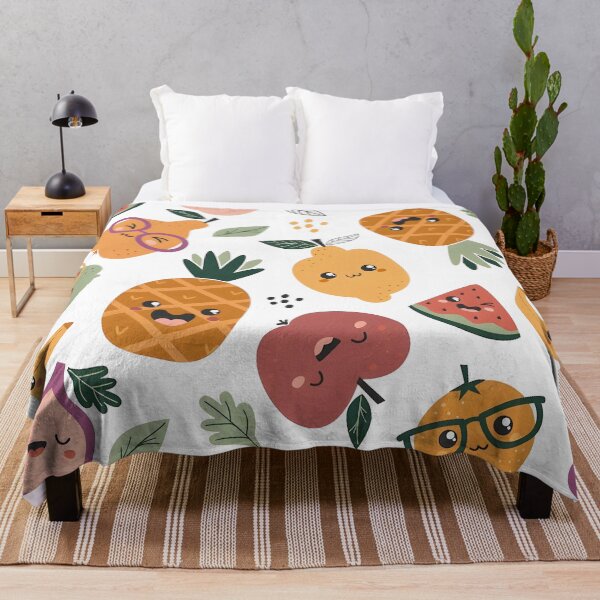 Item preview, Adorable Kawaii Fruit Friends Seamless Pattern designed and sold by ornoldpaleko.