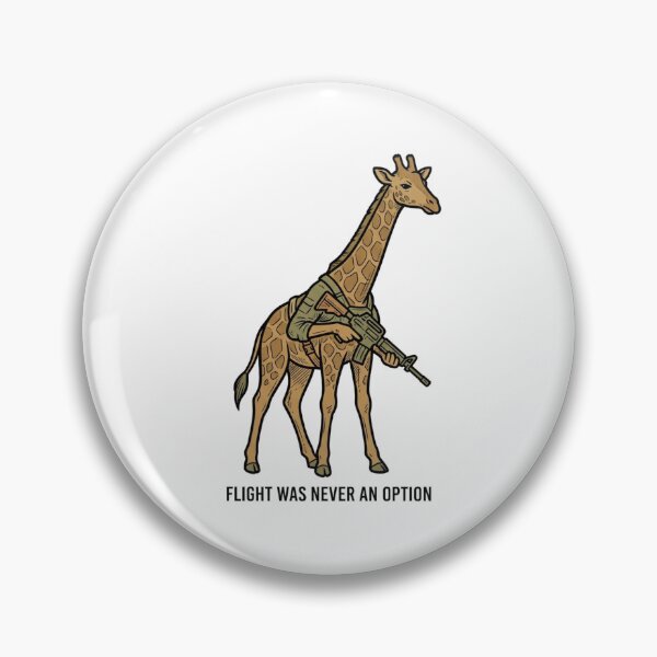 Item preview, Tactical Giraffe Flight Was Never An Option Funny Safari Military Gun Humor designed and sold by raedattia.