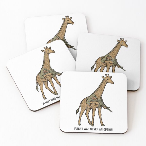 Item preview, Tactical Giraffe Flight Was Never An Option Funny Safari Military Gun Humor designed and sold by raedattia.