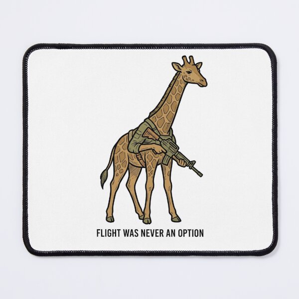 Item preview, Tactical Giraffe Flight Was Never An Option Funny Safari Military Gun Humor designed and sold by raedattia.