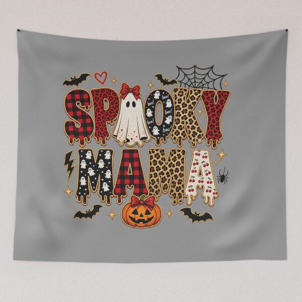 Item preview, Spooky Mama Halloween Shirt | Leopard Print Mixed Pattern Design designed and sold by MOCH- ART.