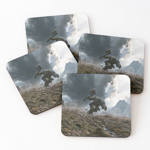 Item preview, A battle-hardened Orc charging across a rugged battlefield beneath dark storm clouds, Fantasy & Mythological Creatures designed and sold by CDC40.