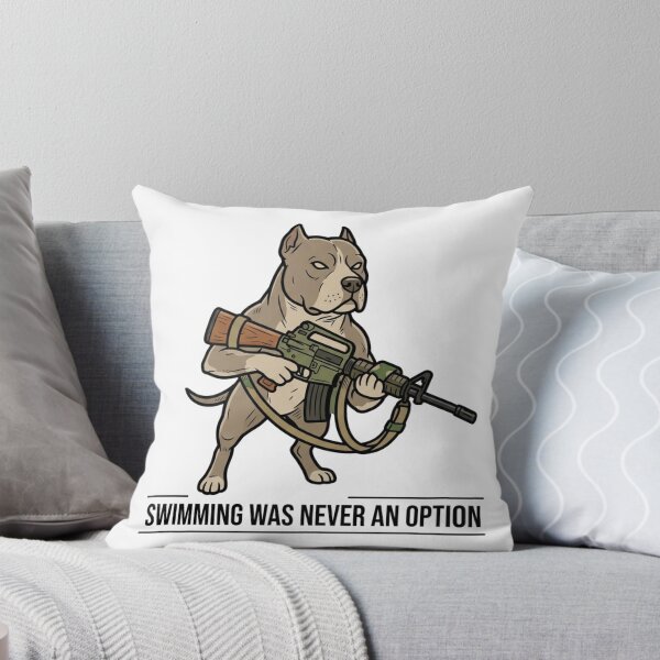 Item preview, Tactical Pitbull Swimming Was Never An Option Funny Bully Dog Gun Humor designed and sold by raedattia.