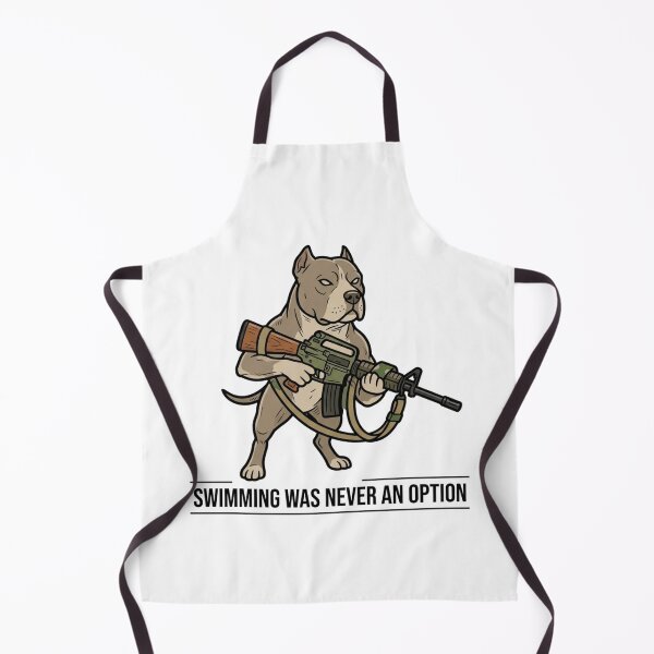 Item preview, Tactical Pitbull Swimming Was Never An Option Funny Bully Dog Gun Humor designed and sold by raedattia.