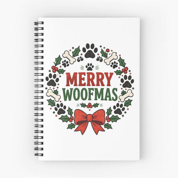 Item preview, Merry Woofmas Dog Paw Christmas Wreath Design designed and sold by KristenosNehk.