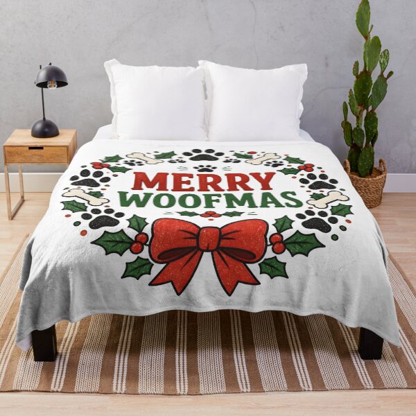 Item preview, Merry Woofmas Dog Paw Christmas Wreath Design designed and sold by KristenosNehk.