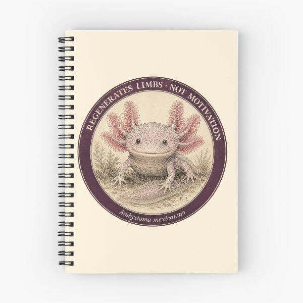 Item preview, Funny Axolotl Gift Regenerates Limbs Not Motivation Vintage Naturalist Art Axolotl Lover Shirt Sticker designed and sold by Fanverse Merchandise.