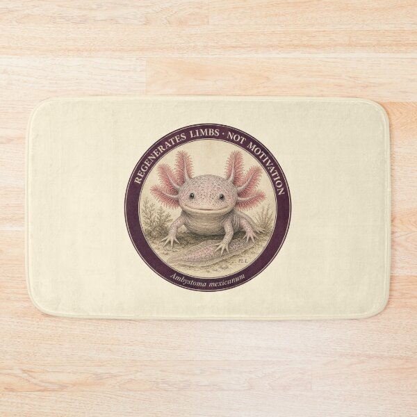 Item preview, Funny Axolotl Gift Regenerates Limbs Not Motivation Vintage Naturalist Art Axolotl Lover Shirt Sticker designed and sold by Fanverse Merchandise.