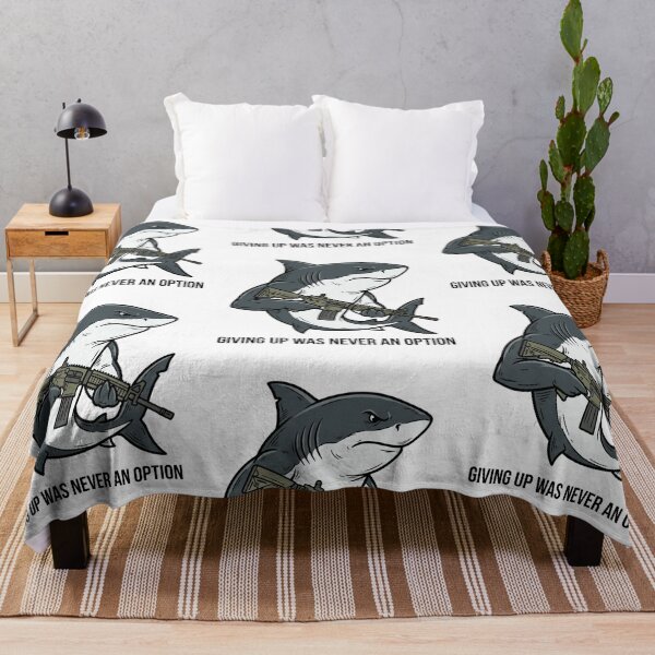 Item preview, Tactical Shark Giving Up Was Never An Option Funny Great White Gun Humor designed and sold by raedattia.
