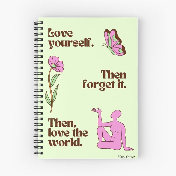 Item preview, Mary Oliver Quote Love Yourself Then Forget It Love the World Poetry Wall  designed and sold by Poeticrituation.