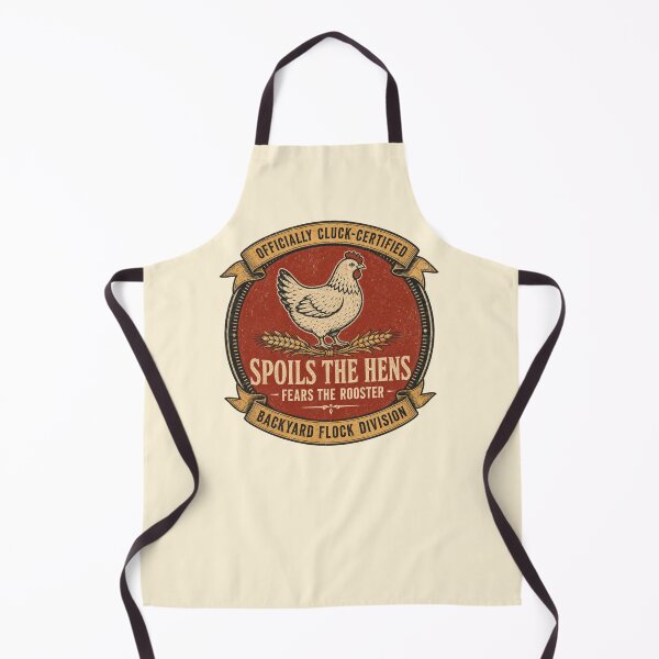 Item preview, Funny Chicken Keeper Gift Spoils The Hens Fears The Rooster Vintage Badge Shirt Backyard Flock Sticker designed and sold by Fanverse Merchandise.