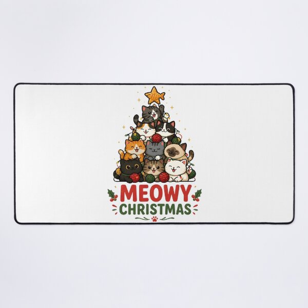 Item preview, Meowy Christmas Cute Cat Christmas Tree Design designed and sold by KristenosNehk.