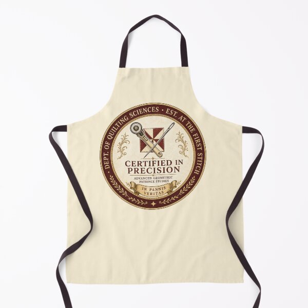 Item preview, Funny Quilting Gift Certified In Precision Dept Of Quilting Sciences Academic Seal Shirt Quilter Sticker designed and sold by Fanverse Merchandise.