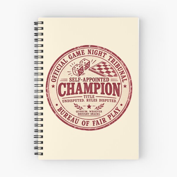 Item preview, Funny Board Game Gift Self Appointed Champion Rules Disputed Vintage Stamp Shirt Game Night Sticker designed and sold by Fanverse Merchandise.