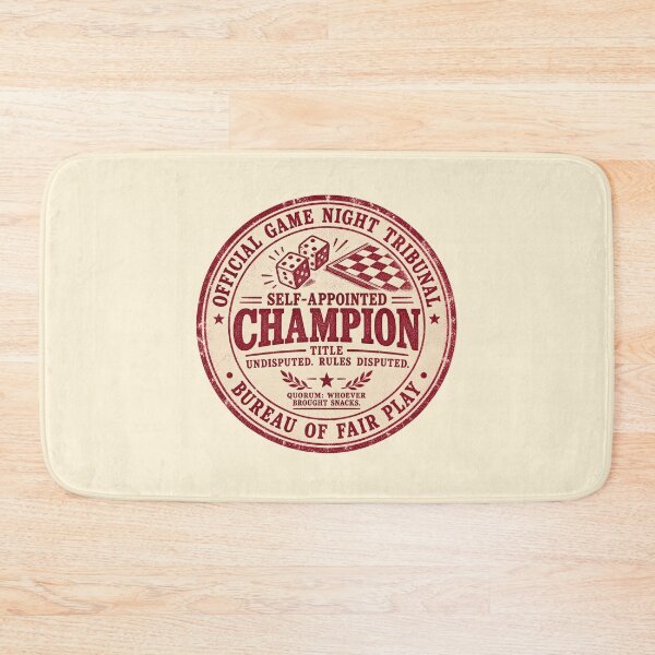 Item preview, Funny Board Game Gift Self Appointed Champion Rules Disputed Vintage Stamp Shirt Game Night Sticker designed and sold by Fanverse Merchandise.