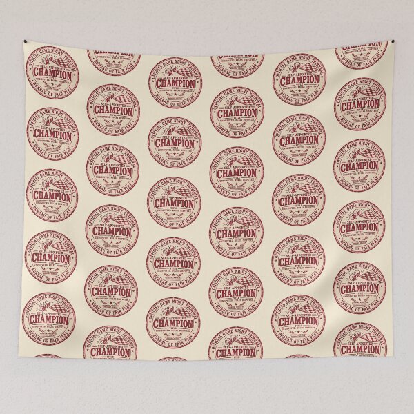 Item preview, Funny Board Game Gift Self Appointed Champion Rules Disputed Vintage Stamp Shirt Game Night Sticker designed and sold by Fanverse Merchandise.