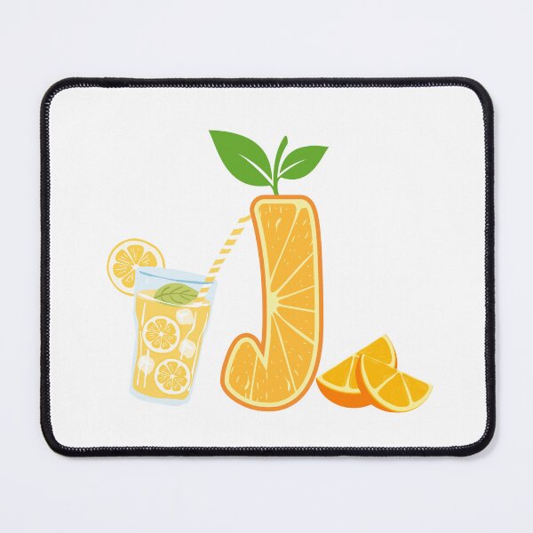 Item preview, Cute Orange Letter J Drinking Juice designed and sold by Mazza-mazza.