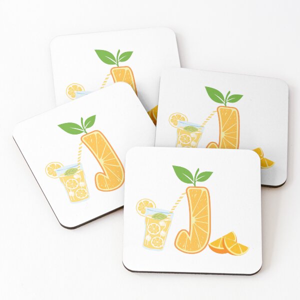 Item preview, Cute Orange Letter J Drinking Juice designed and sold by Mazza-mazza.
